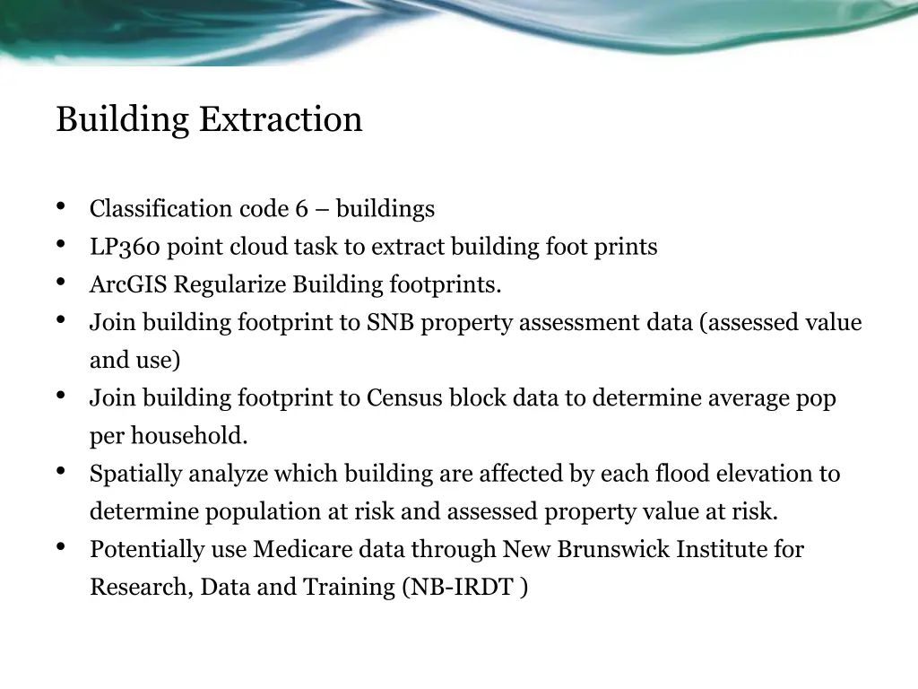 building extraction