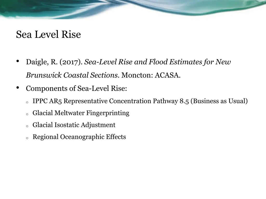 sea level rise