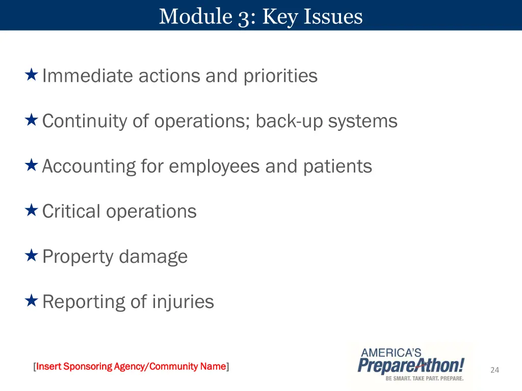 module 3 key issues