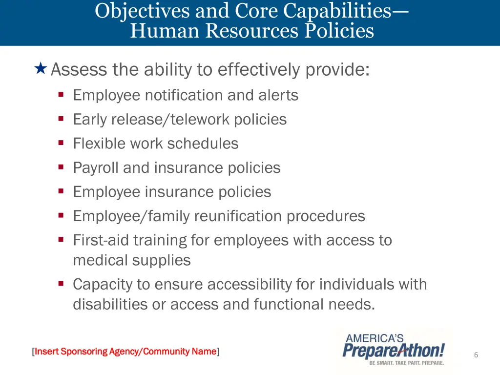 objectives and core capabilities human resources