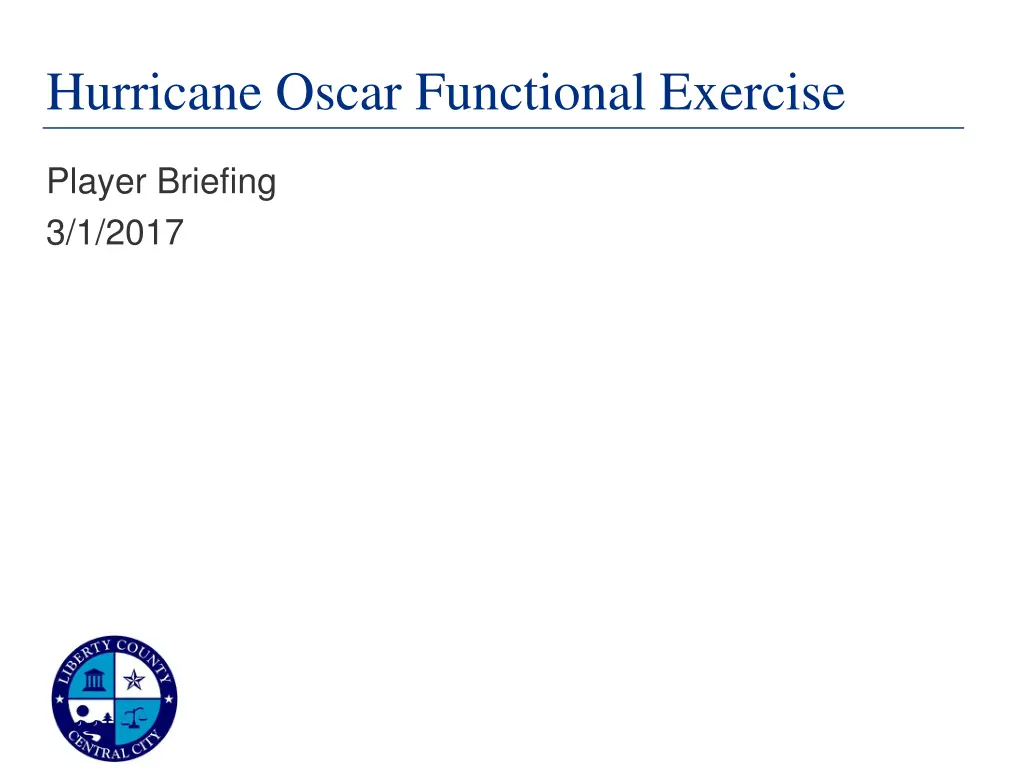 hurricane oscar functional exercise