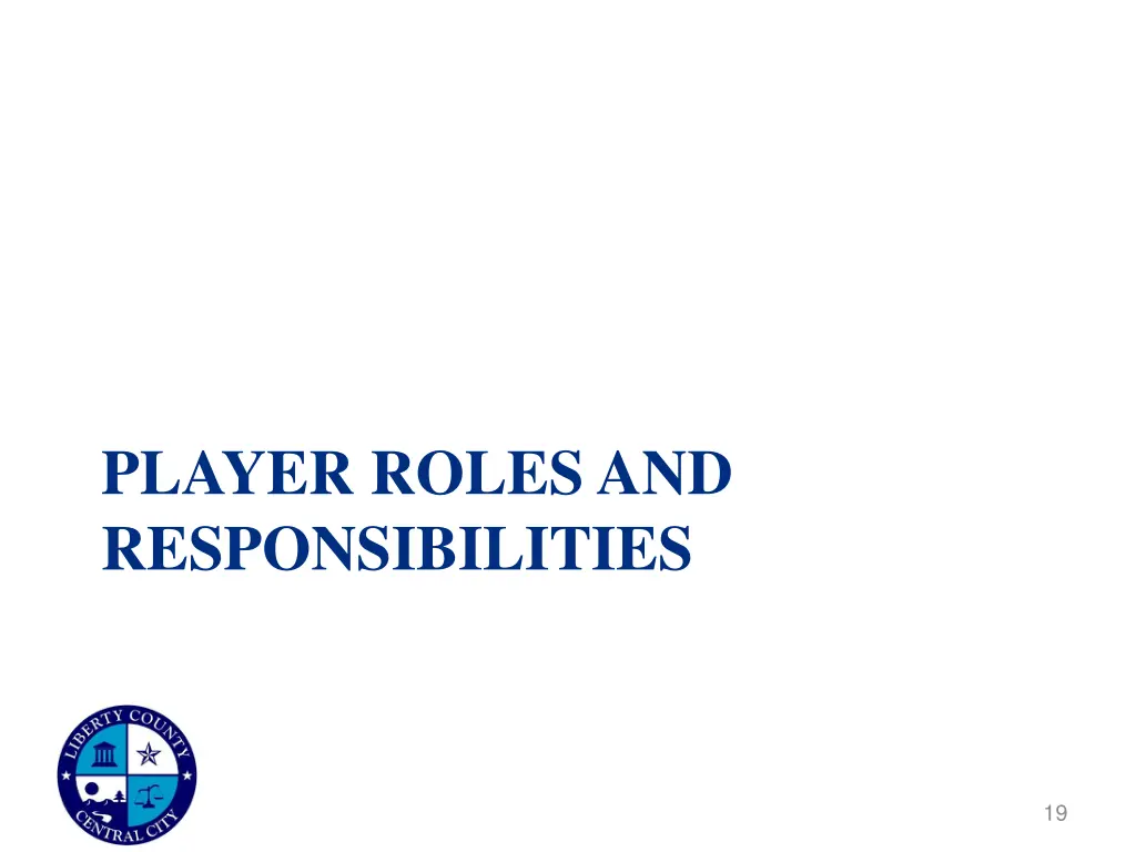 player roles and responsibilities