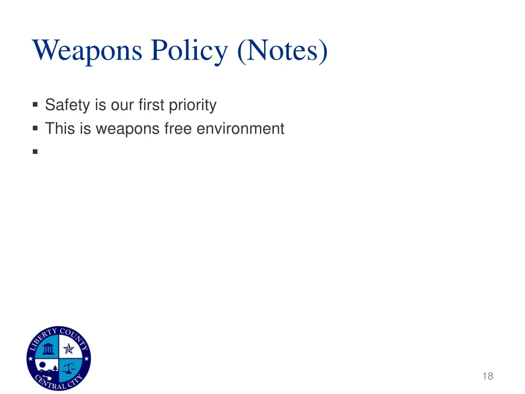 weapons policy notes