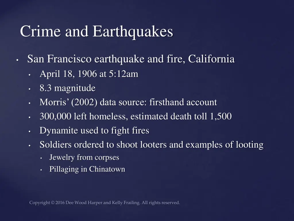 crime and earthquakes