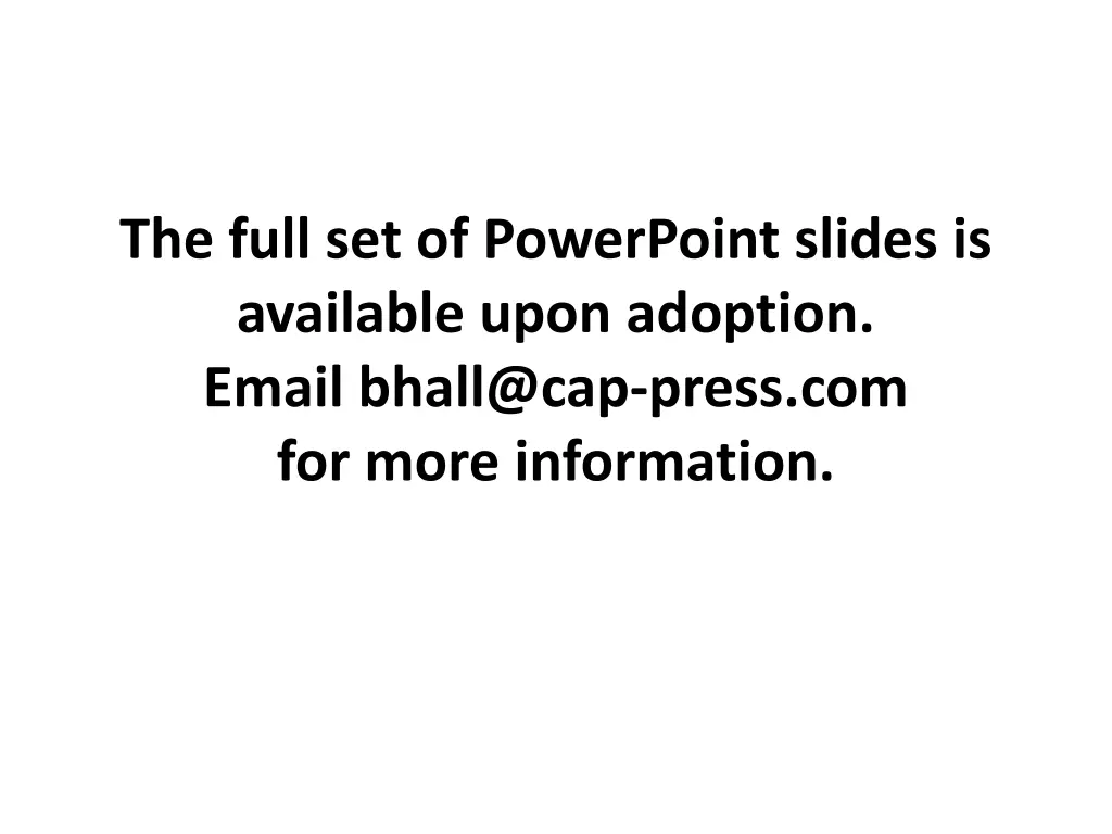 the full set of powerpoint slides is available