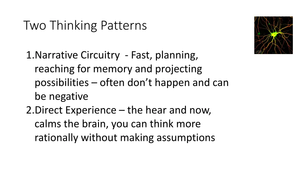 two thinking patterns