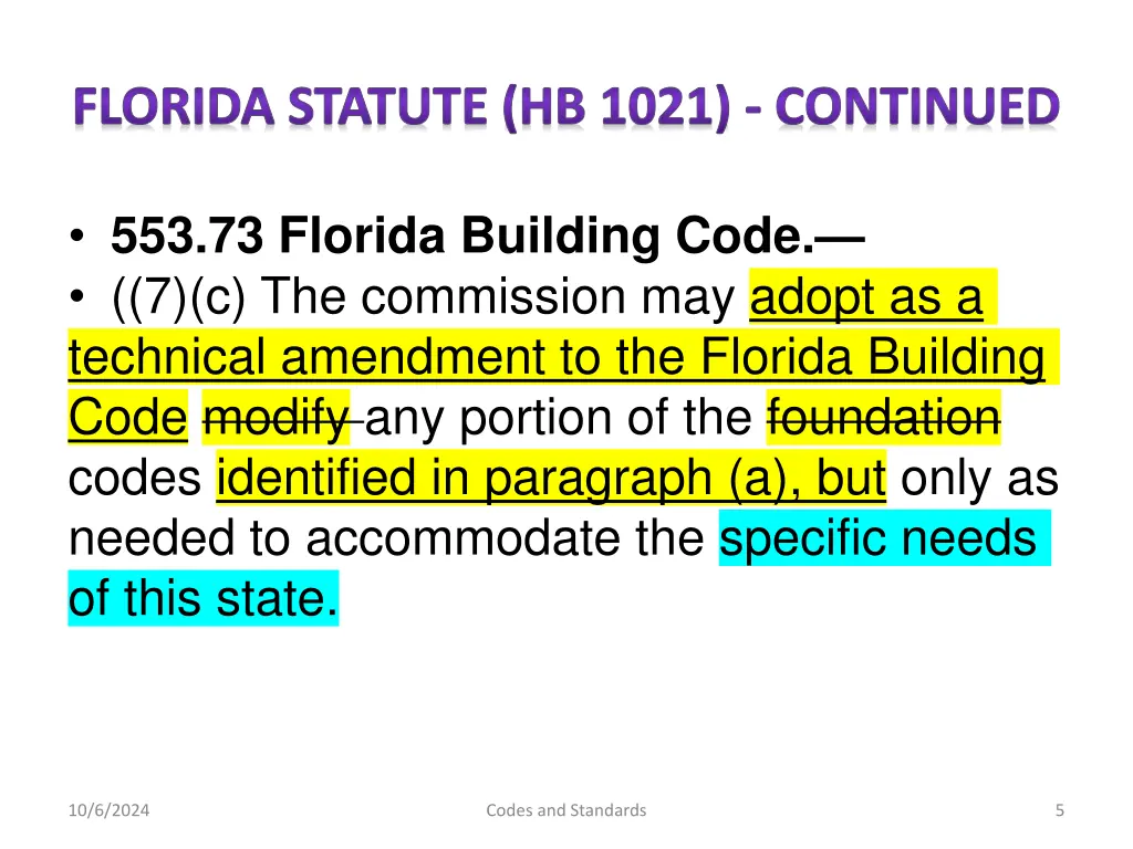 florida statute hb 1021 continued 2