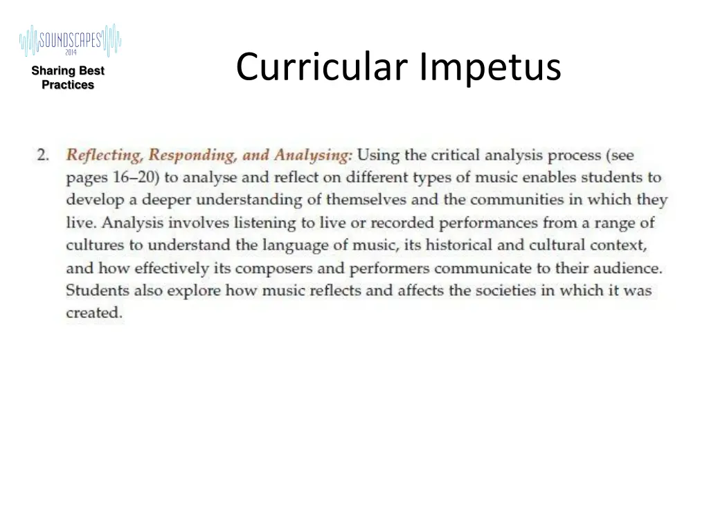 curricular impetus