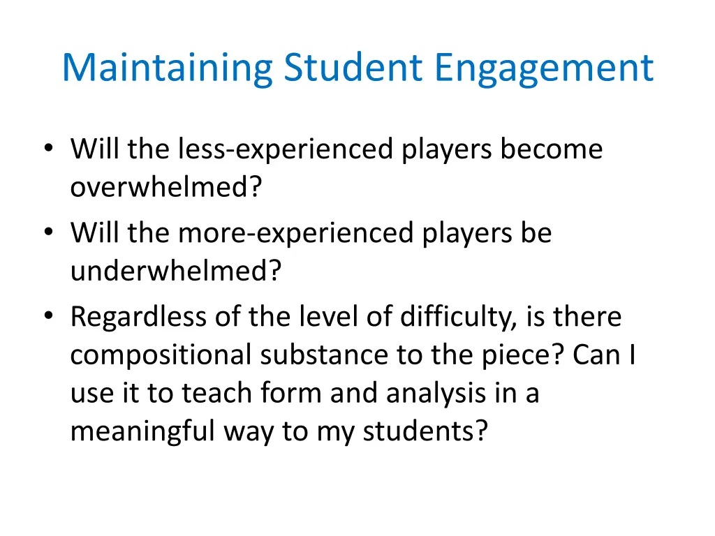 maintaining student engagement 1