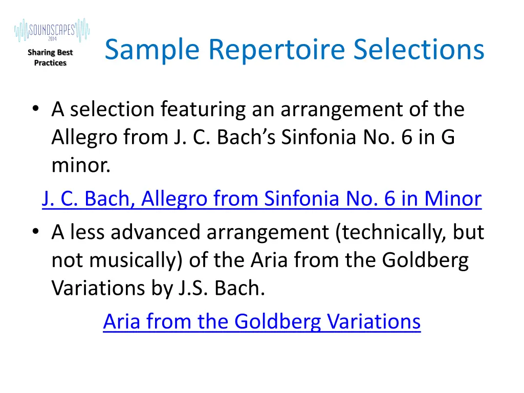 sample repertoire selections 1