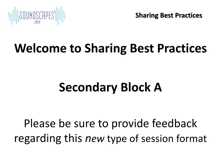 sharing best practices