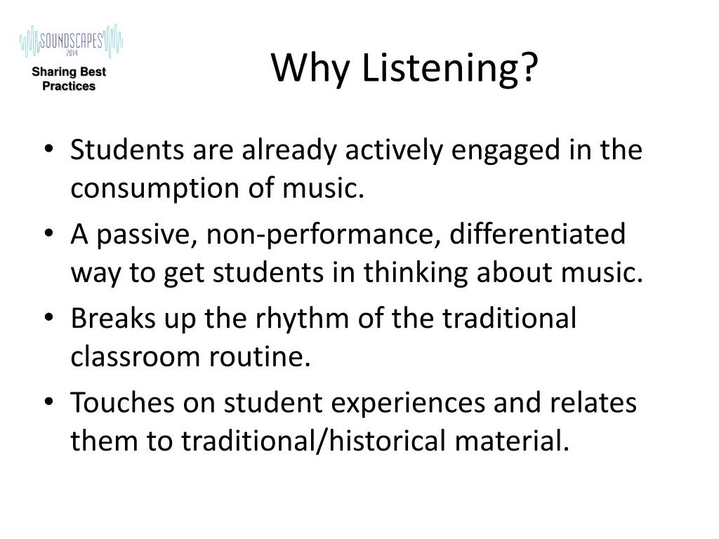 why listening