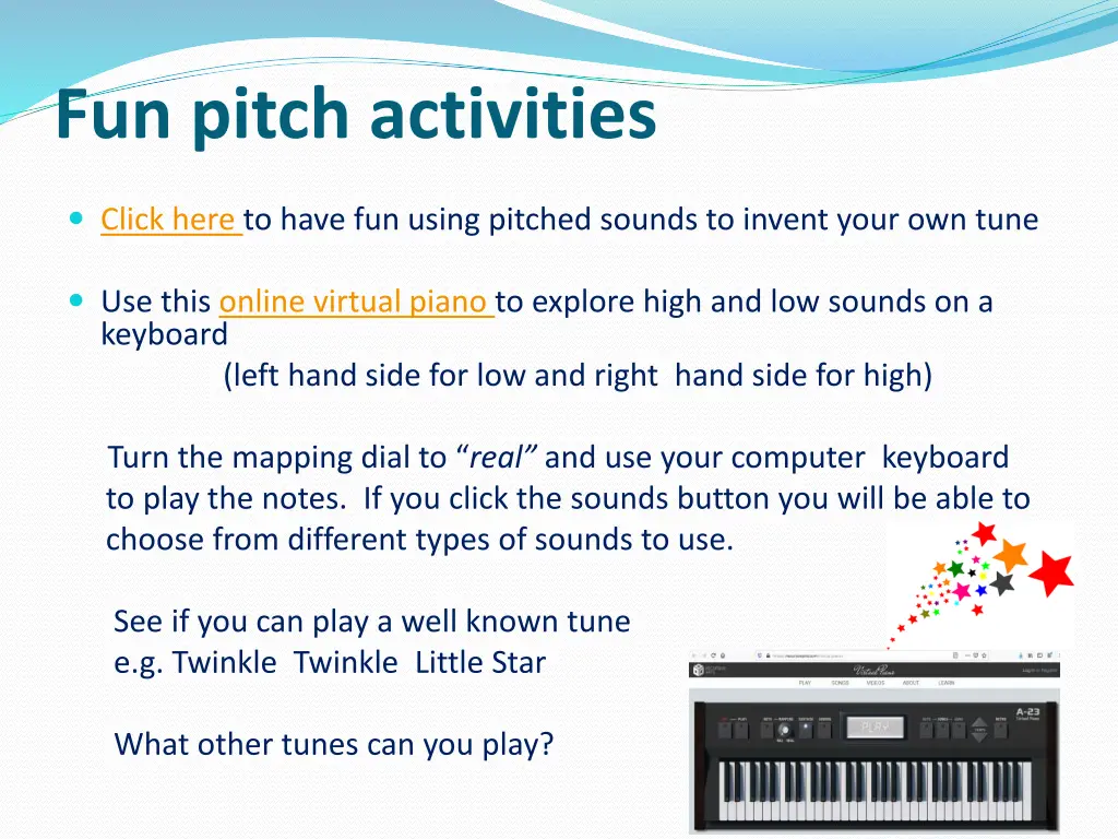 fun pitch activities