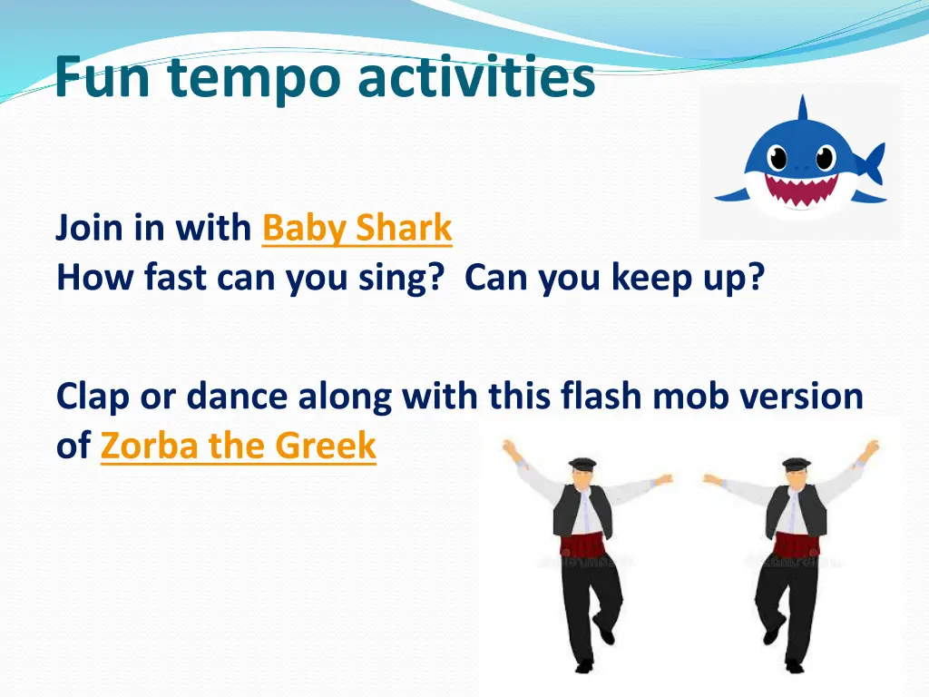 fun tempo activities