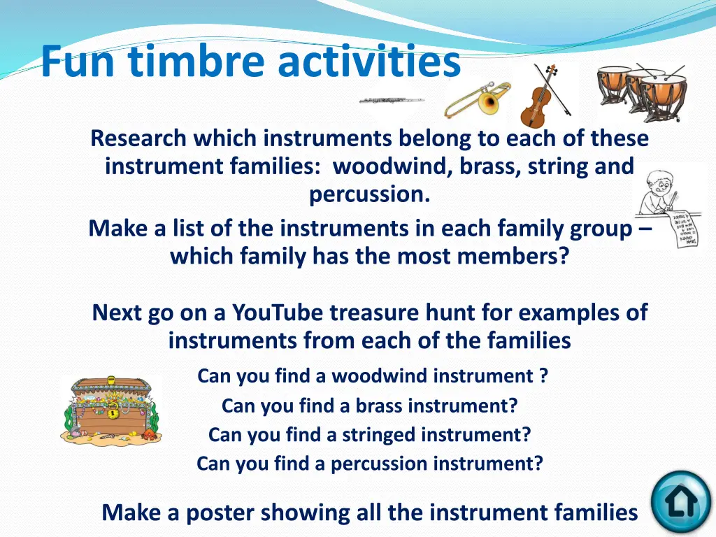 fun timbre activities