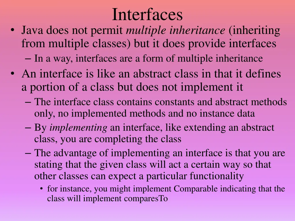 interfaces