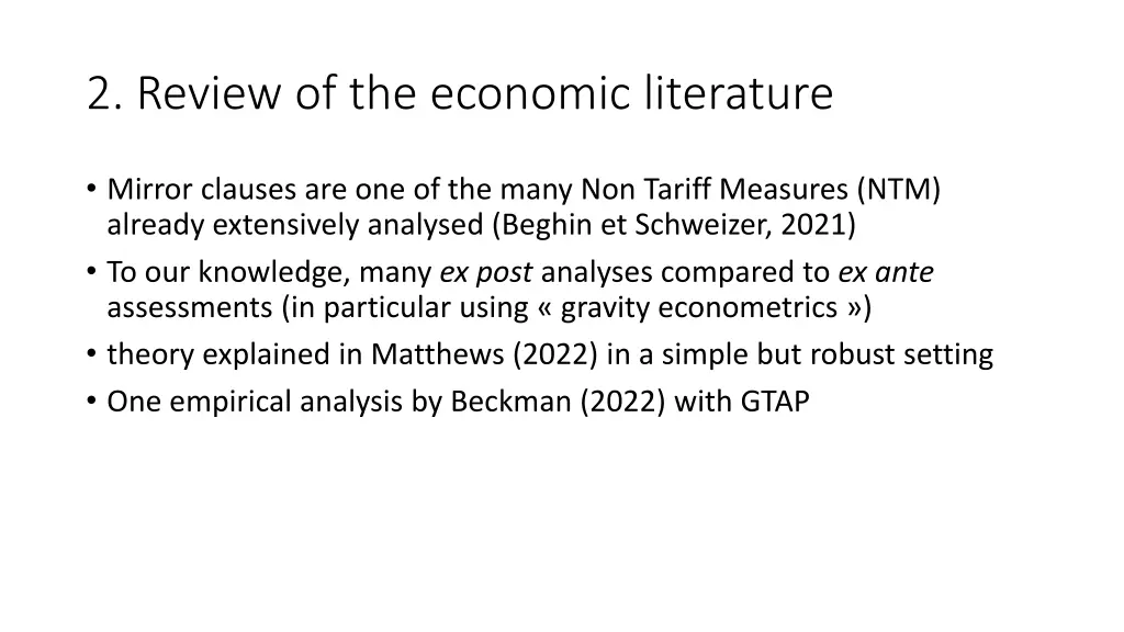 2 review of the economic literature