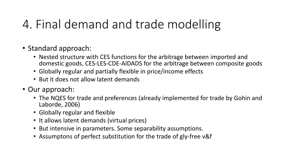 4 final demand and trade modelling