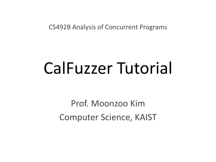 cs492b analysis of concurrent programs