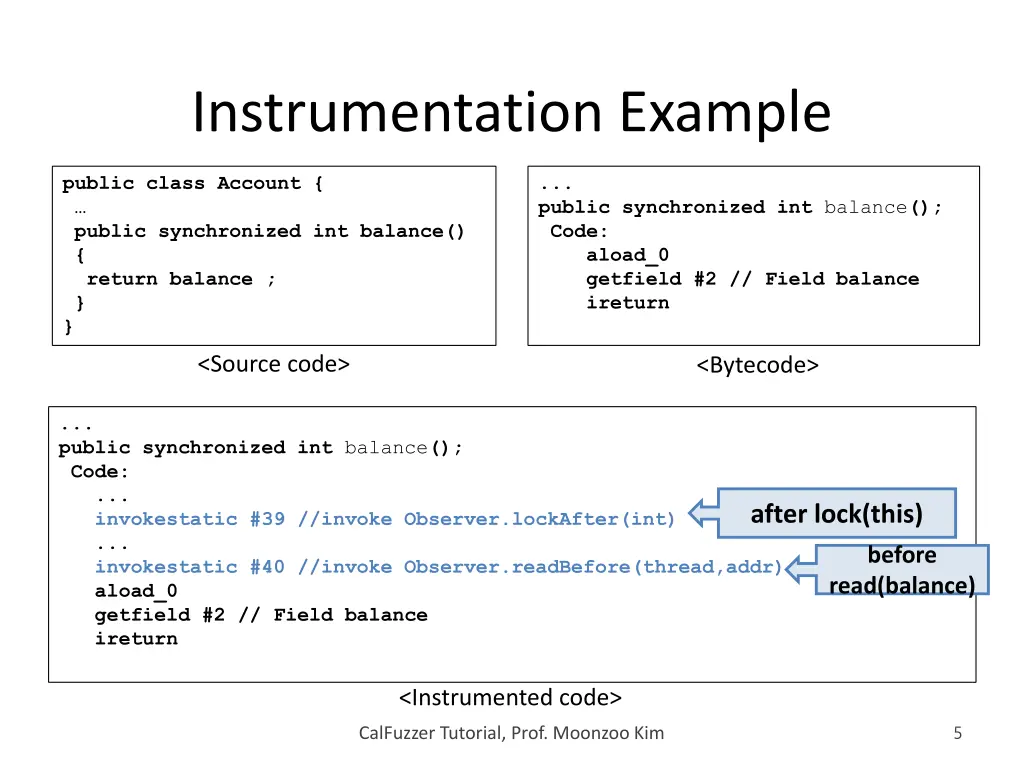 instrumentation example