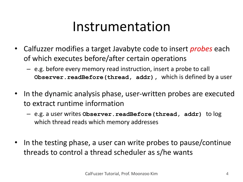 instrumentation