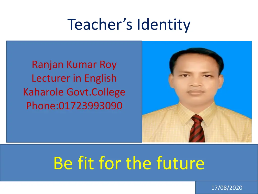 teacher s identity