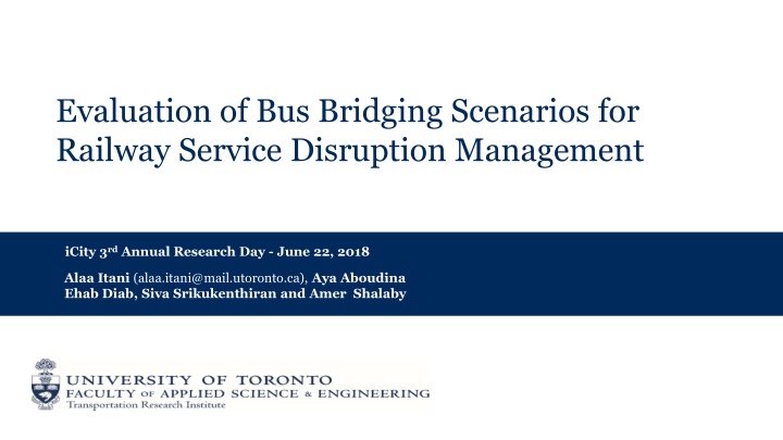 evaluation of bus bridging scenarios for railway