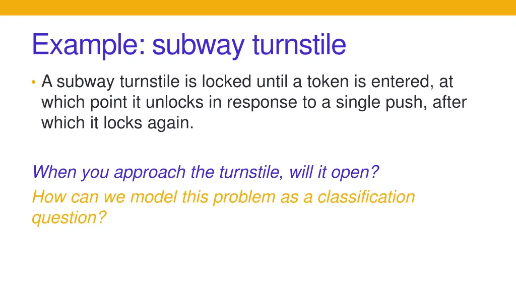 example subway turnstile