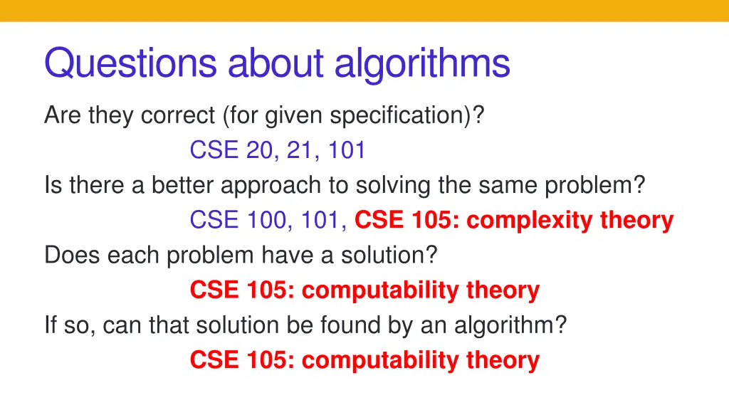 questions about algorithms 1