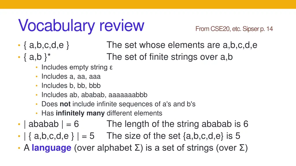 vocabulary review