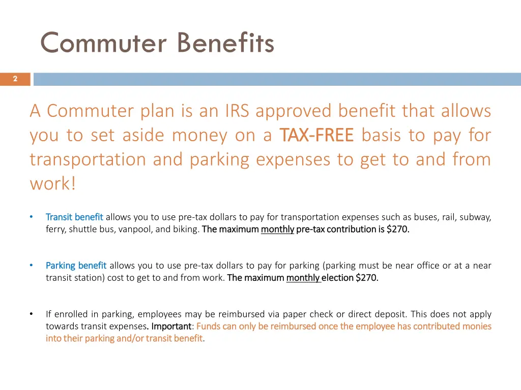 commuter benefits