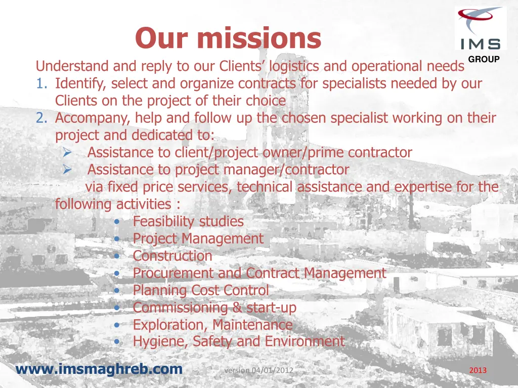 our missions