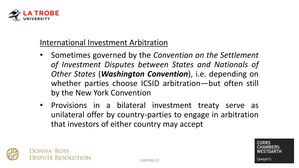 international investment arbitration sometimes