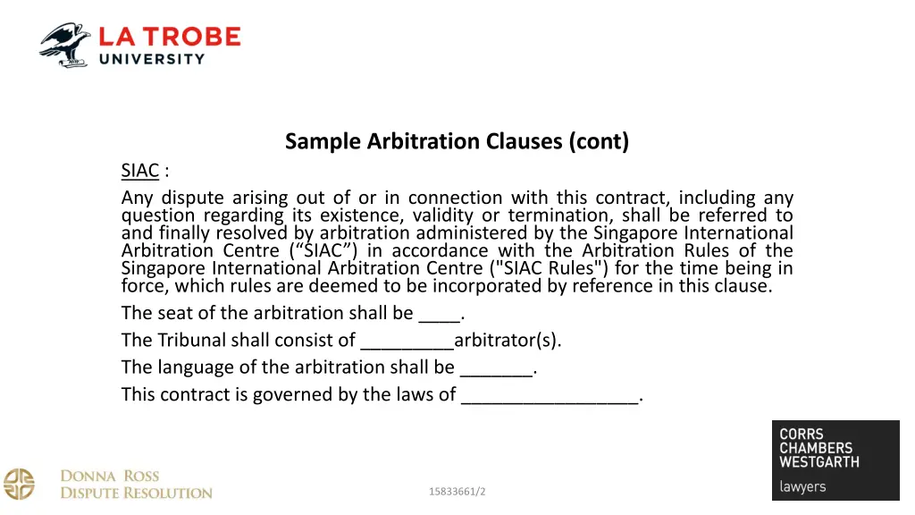 sample arbitration clauses cont