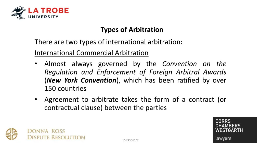 types of arbitration