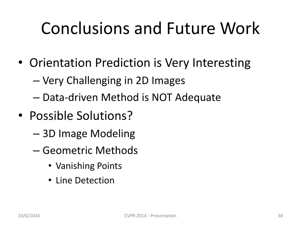 conclusions and future work