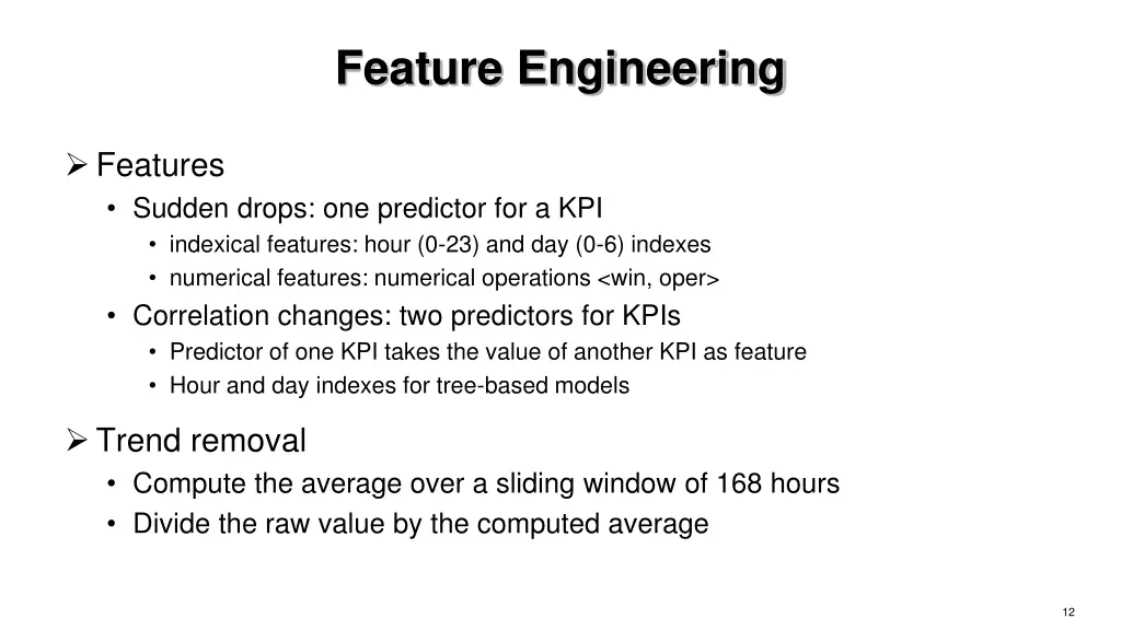 feature engineering