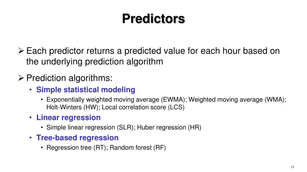 predictors