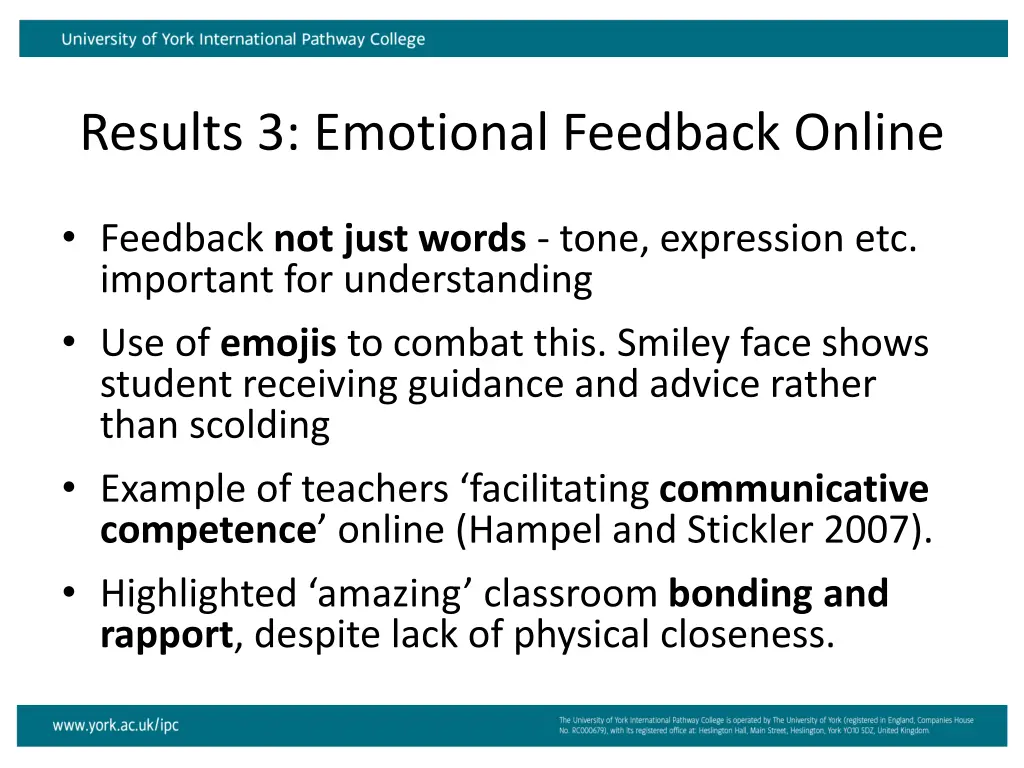 results 3 emotional feedback online 1