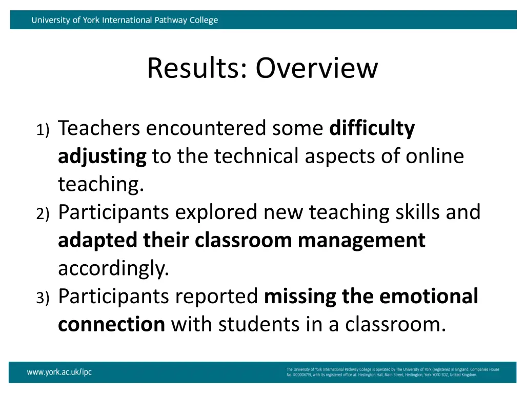 results overview