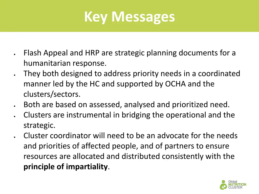 key messages