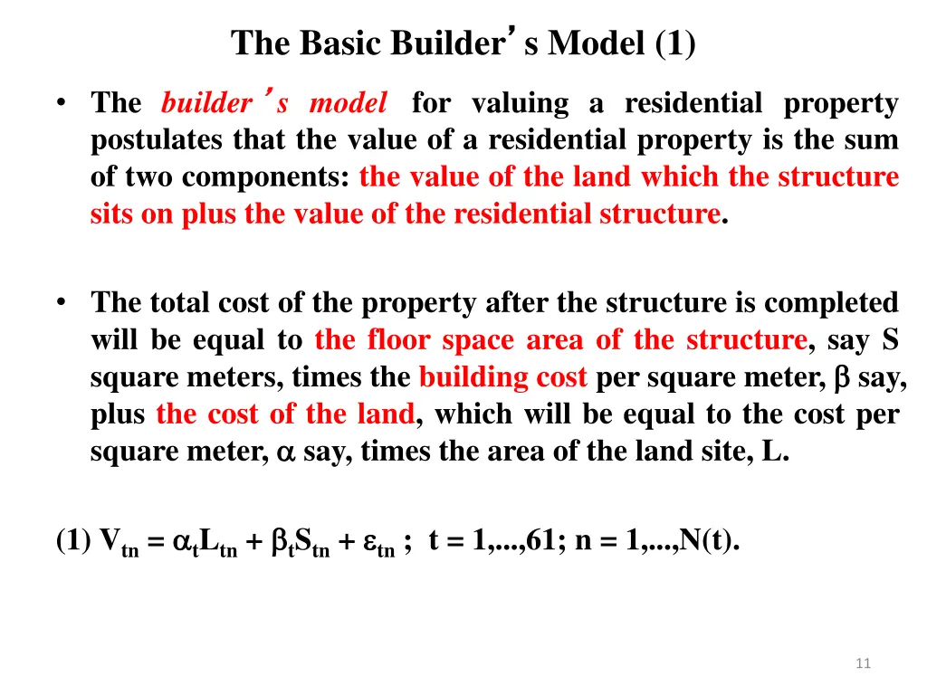 the basic builder s model 1