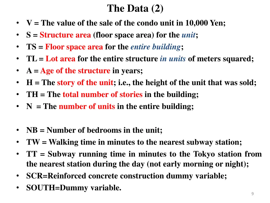 the data 2