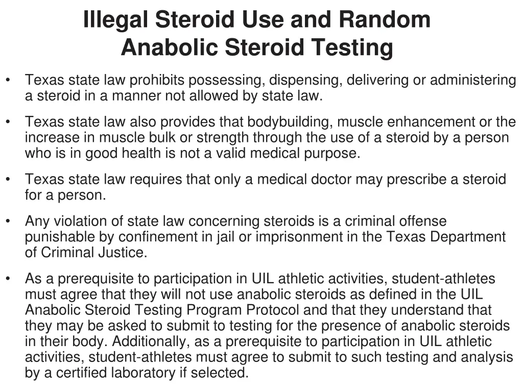 illegal steroid use and random anabolic steroid