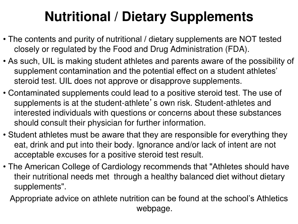 nutritional dietary supplements