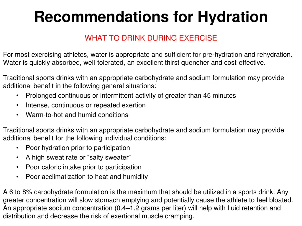 recommendations for hydration 1