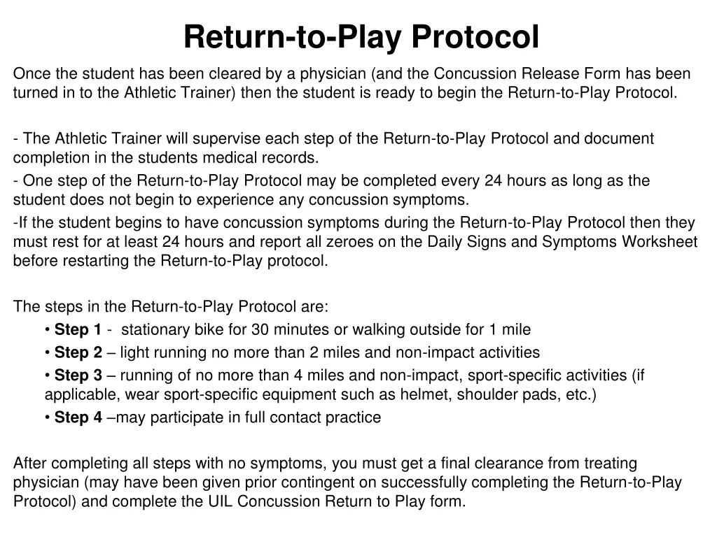 return to play protocol