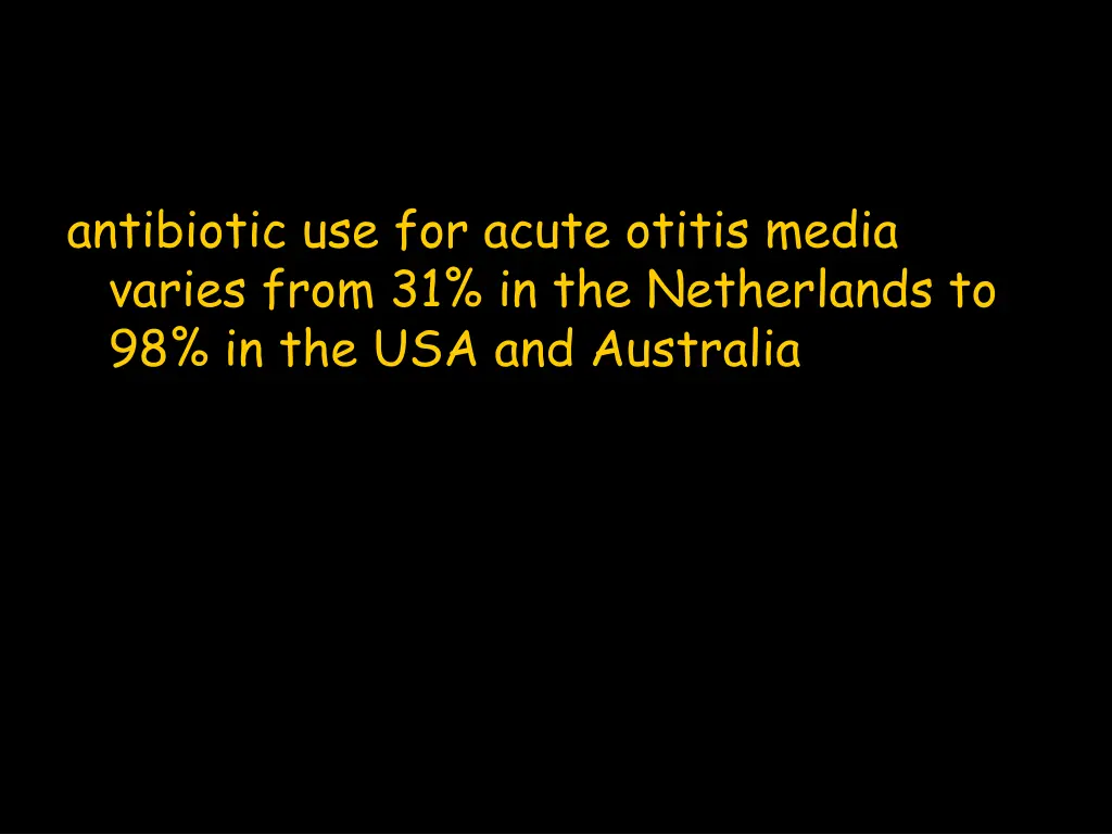 antibiotic use for acute otitis media varies from