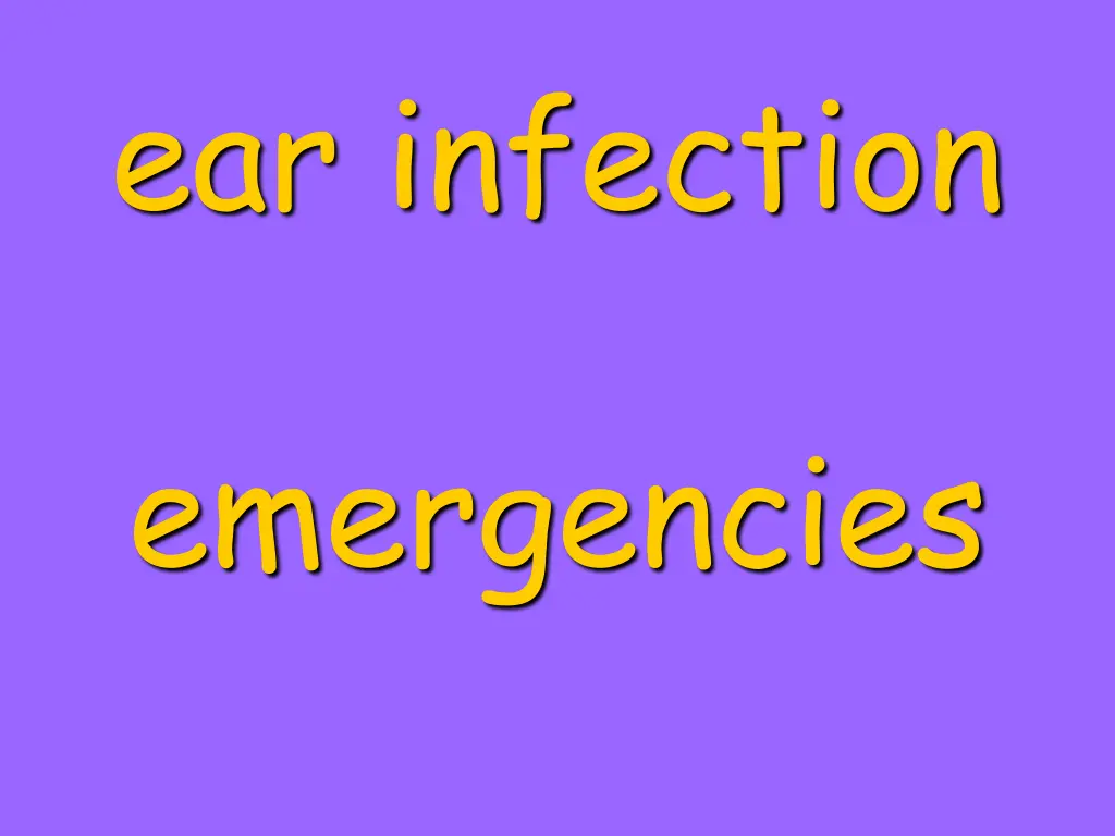 ear infection