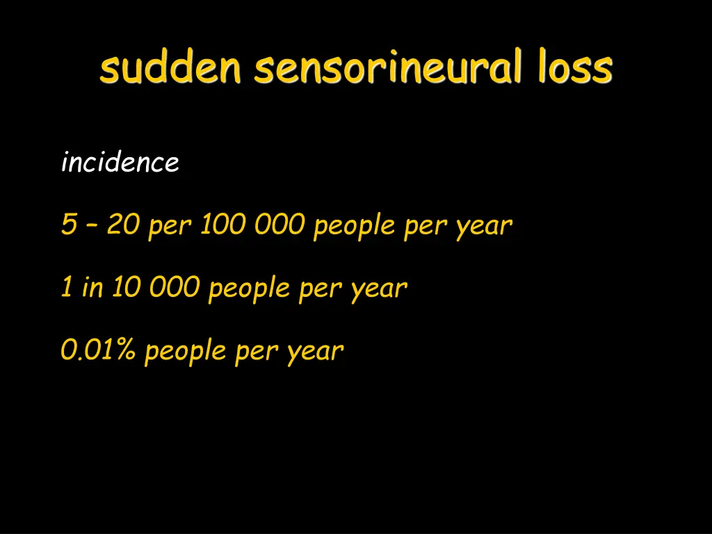 sudden sensorineural loss 1